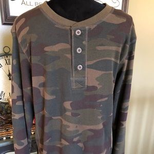 Men Camouflage Eddie Bauer Thermal Henley